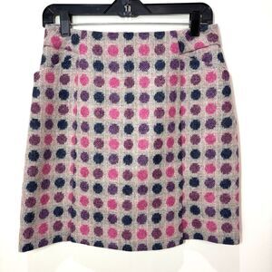 Boden Pink and Blue Polka Dot Mini Skirt